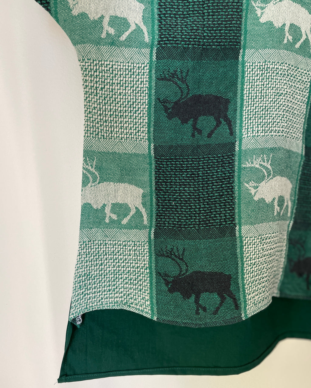 Upcycled Tea-towel T-shirt | Green Moose | Sustainable Fashion