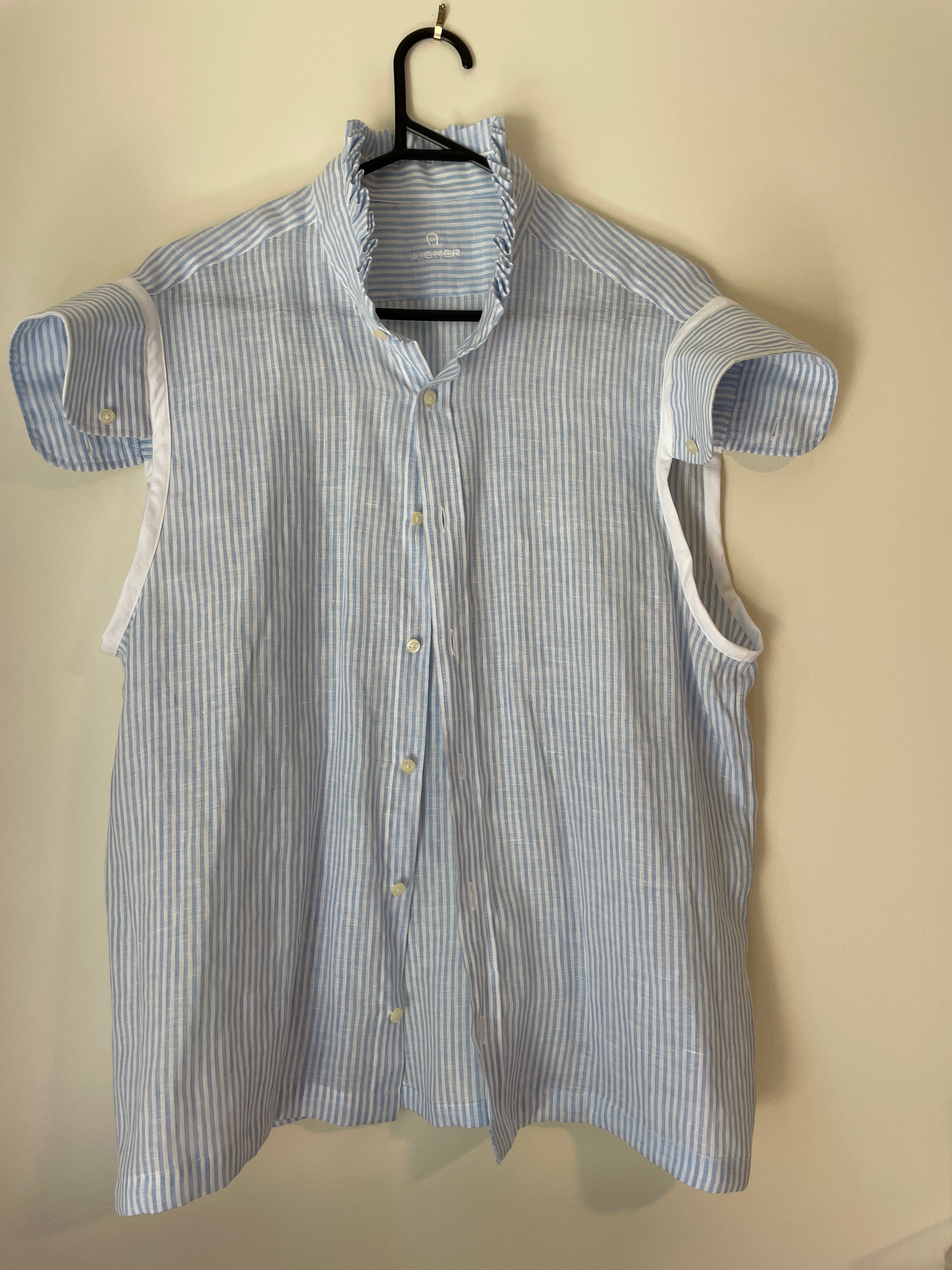 Redesigned Linen Cotton Shirt | Sustainable Fashion | Small size