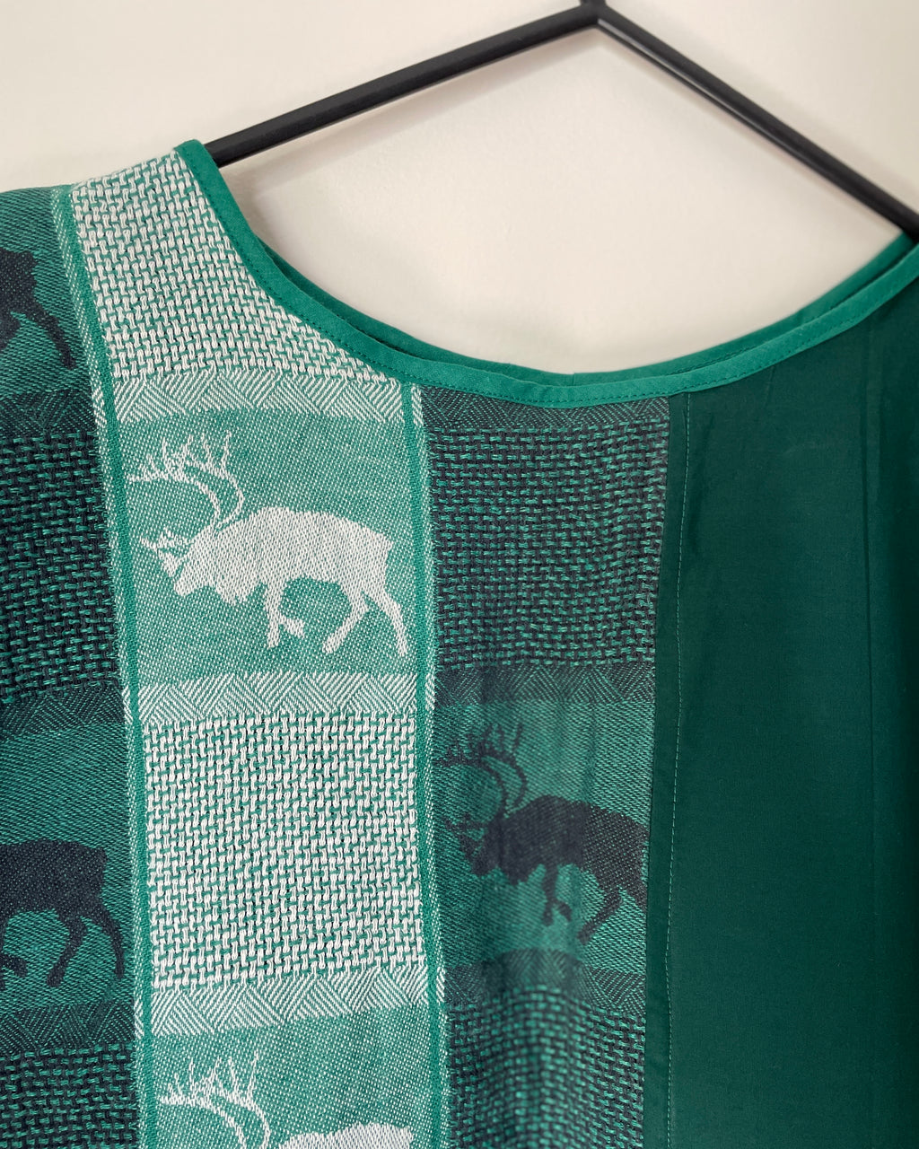 Upcycled Tea-towel T-shirt | Green Moose | Sustainable Fashion
