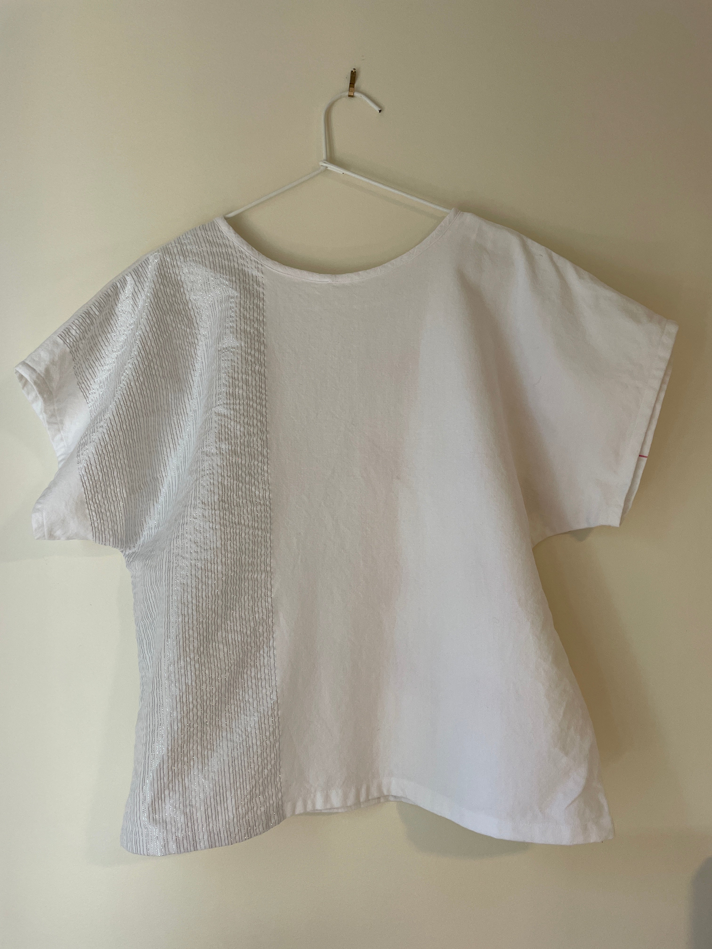 Re-made Tea towel | Boxy Top with Swedish Birds | Sustainable fashion