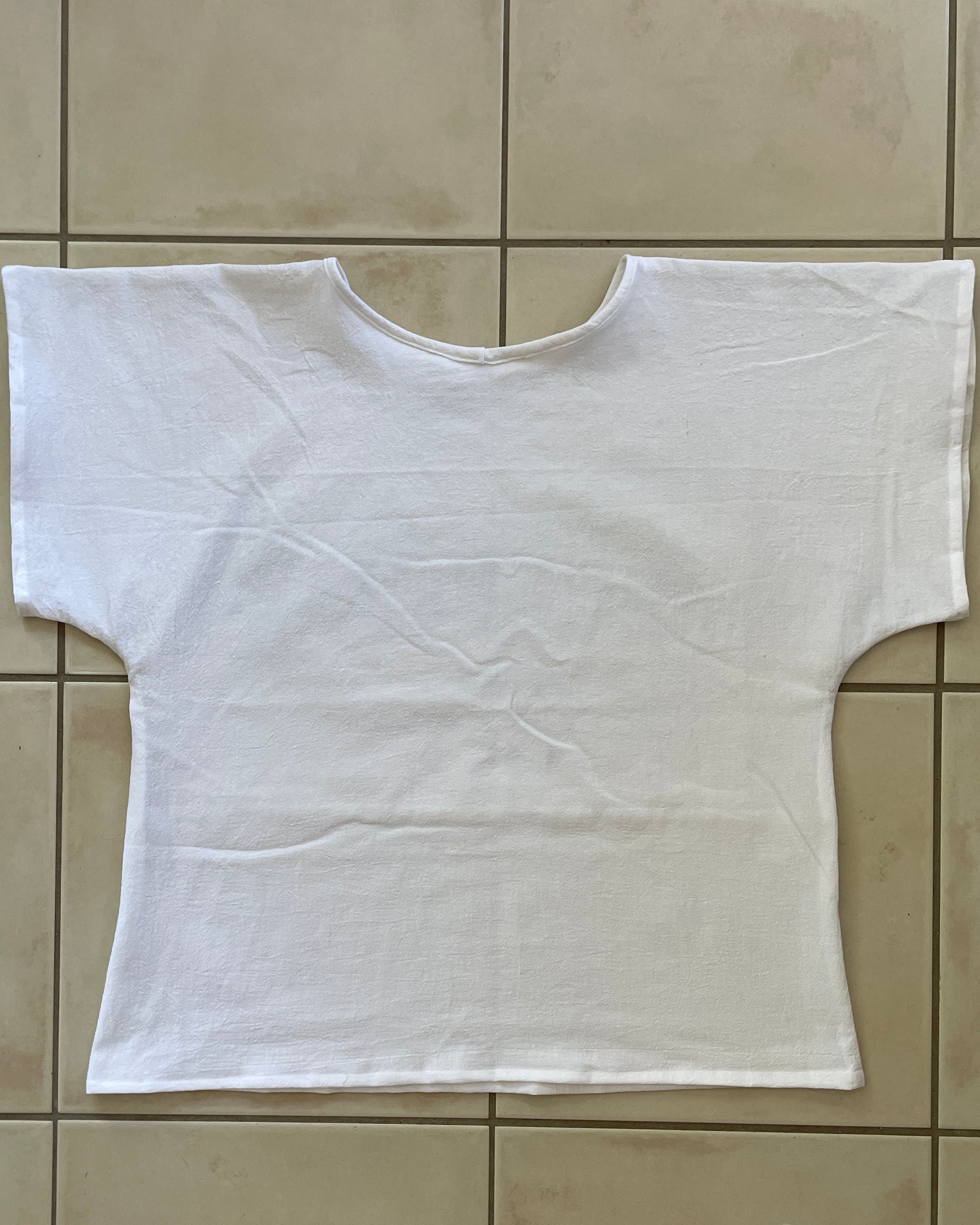 Back of white t-shirt 