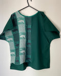 Upcycled Tea-towel T-shirt | Green Moose | Sustainable Fashion