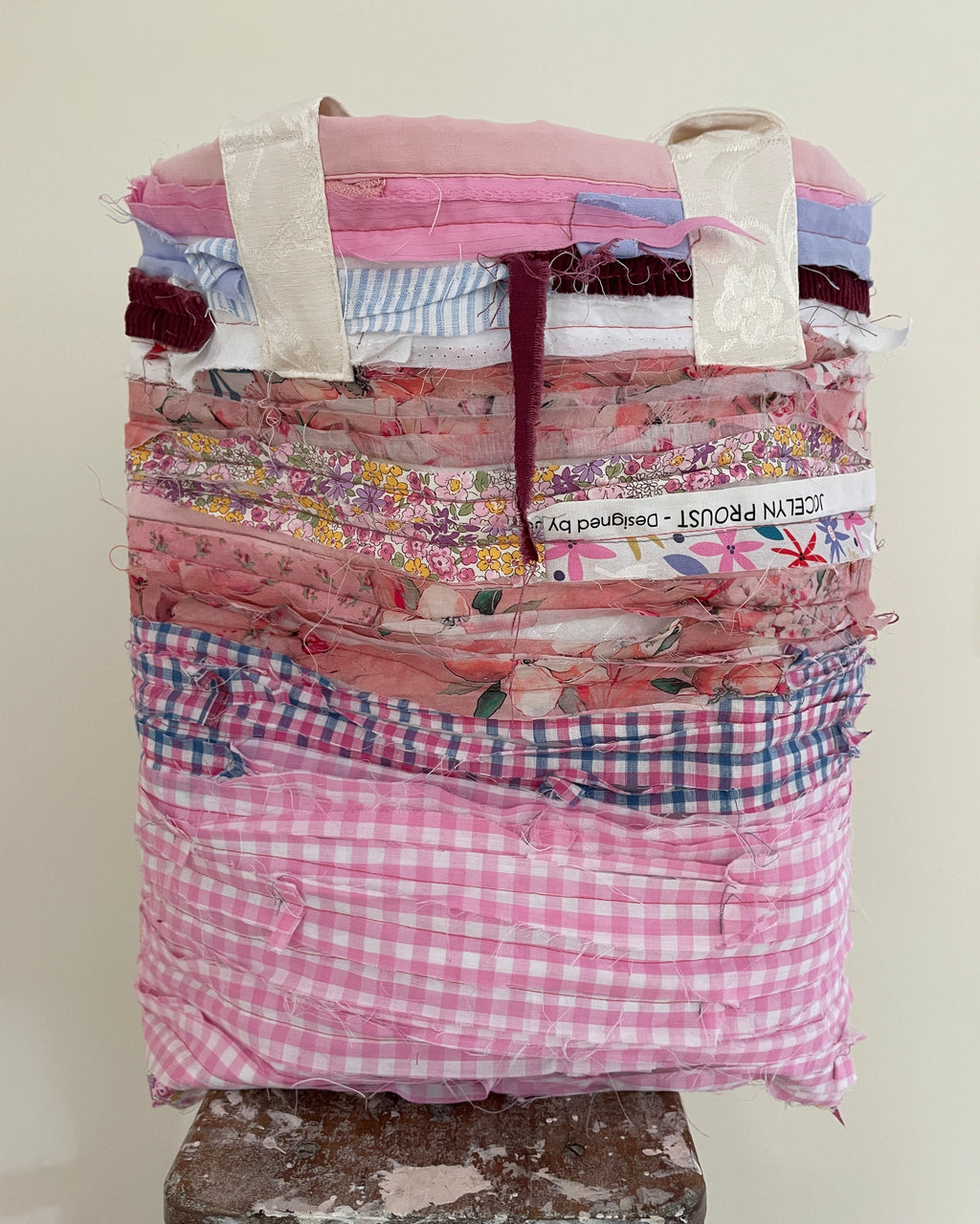 Slow Stitch Tote bag | Made from curated fabric scraps | One size