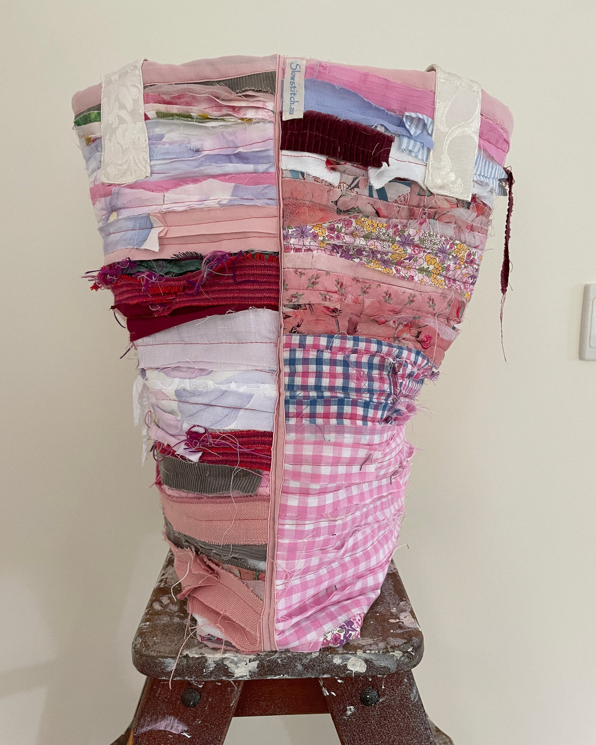Slow Stitch Tote bag | Made from curated fabric scraps | One size