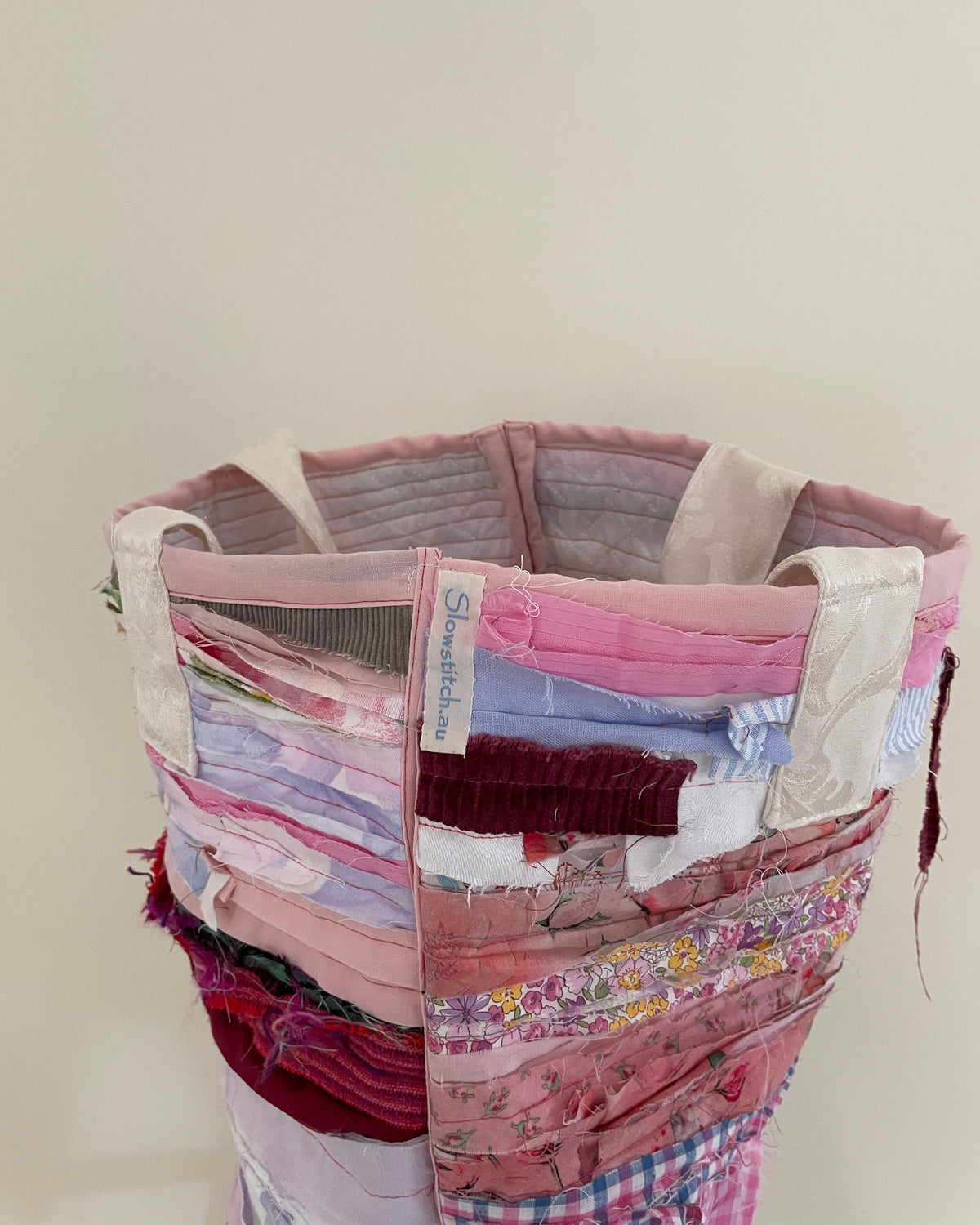 Slow Stitch Tote bag | Made from curated fabric scraps | One size